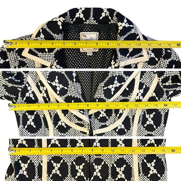 Nanette Lepore Embroidered Coat – Early 2000s, Size 2 - Picture 8 of 9